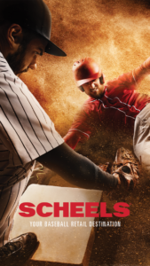 Scheels baseball advertisement