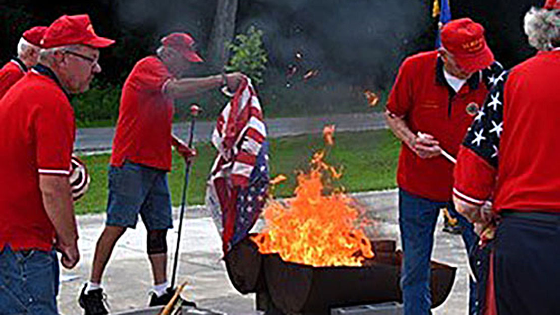 Go to Lanesboro Post 40 retires U.S. flags