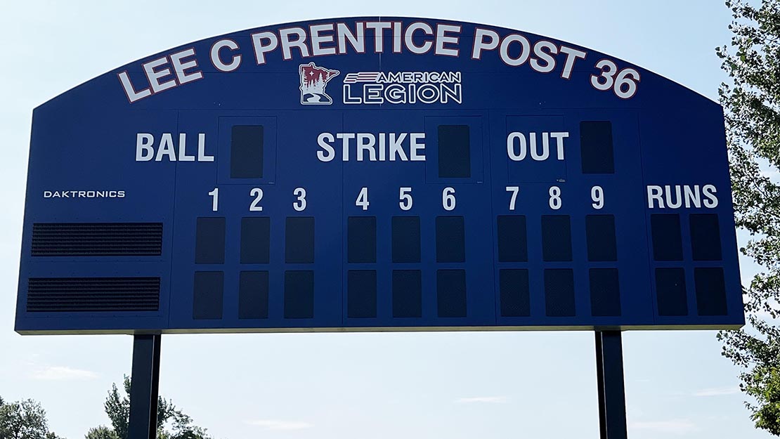 Go to Fairmont Post 36 installs new scoreboard