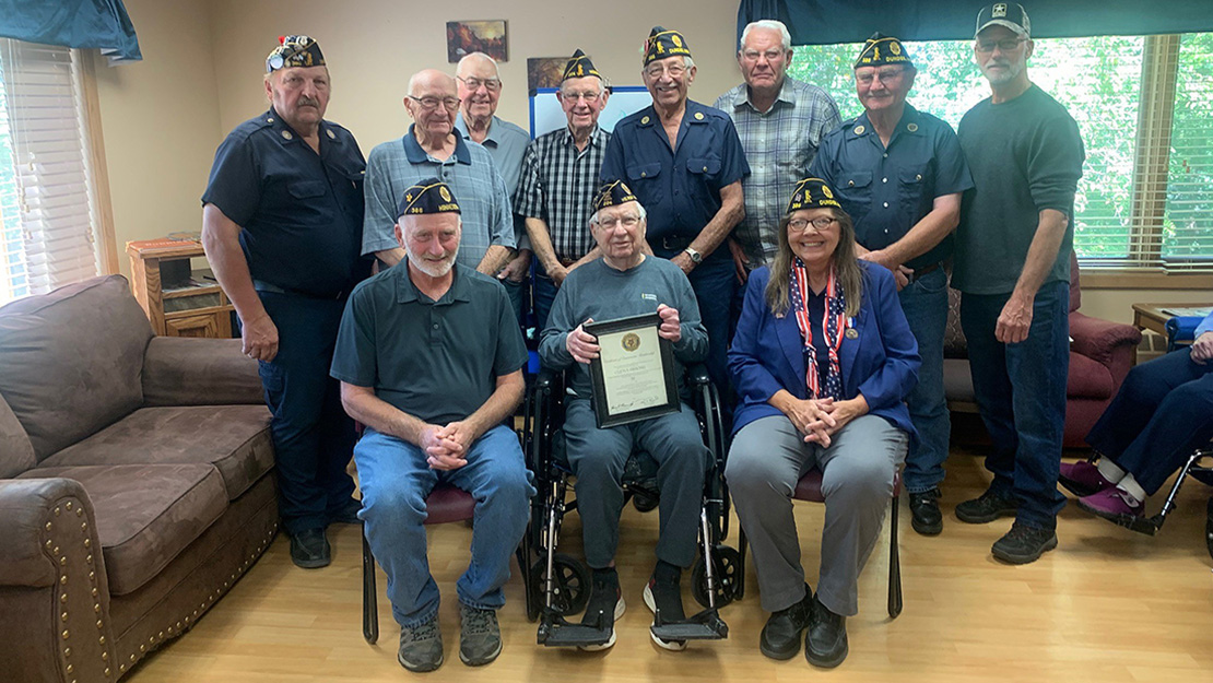 Go to Dundee Post 386 celebrates 70-year member